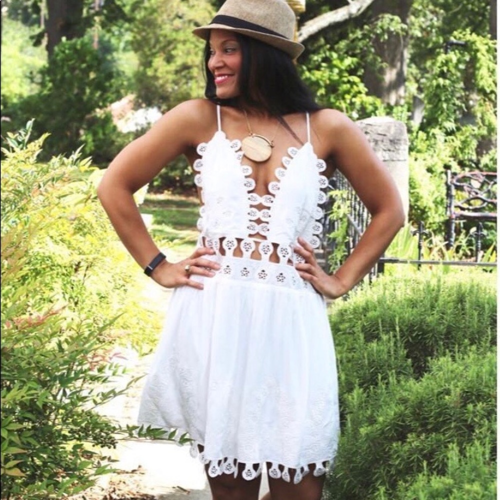 ✨SOLD✨Farrow Eyelet Spaghetti Strap Dress